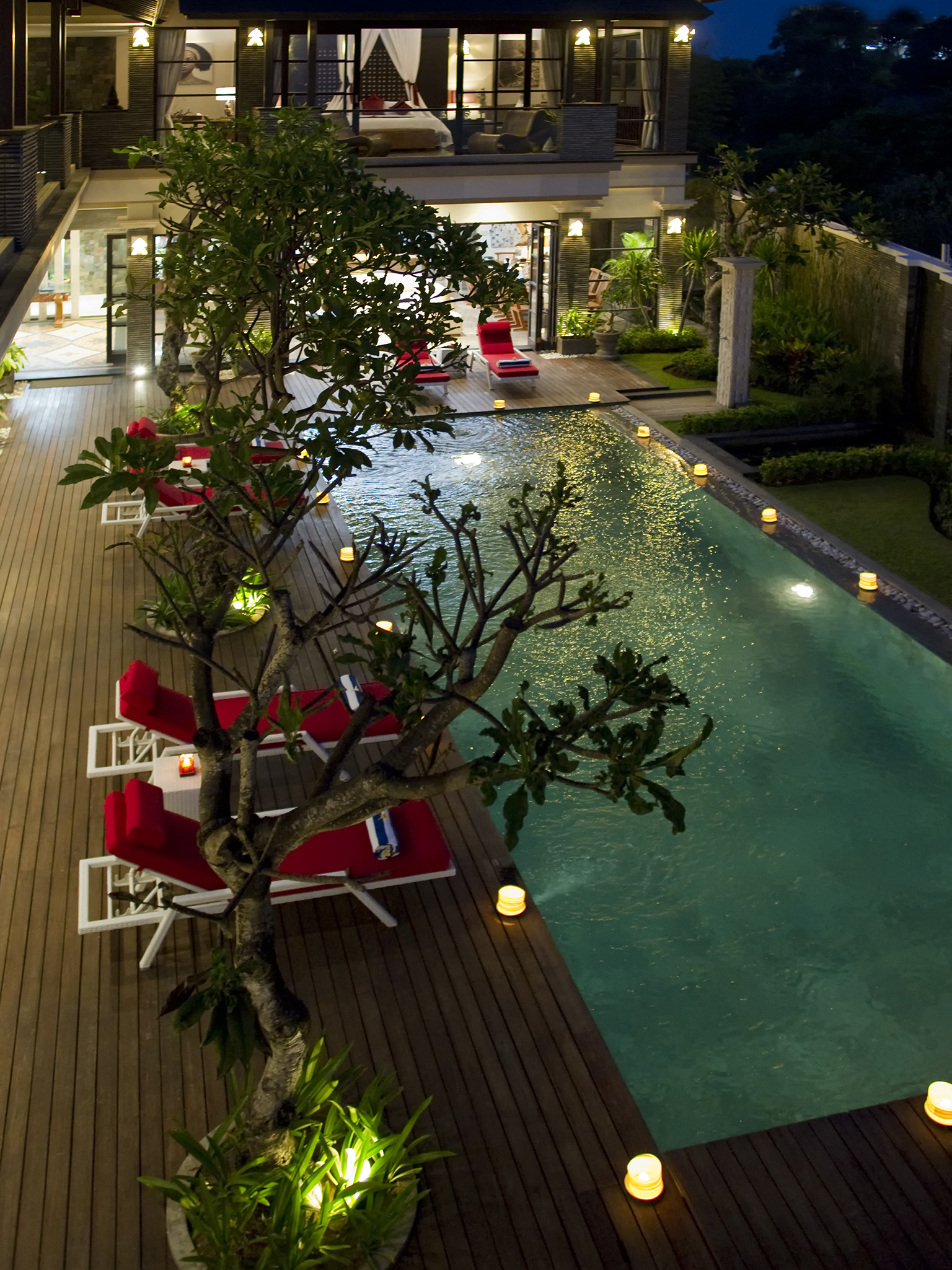 Villa Lega - Pool view from master bedroom - Villa LeGa, Seminyak, Bali